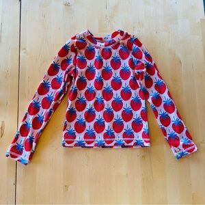 Hanna Andersson Strawberry Print Rash Guard